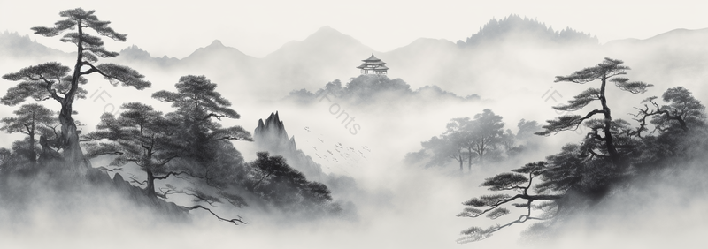 中国文化自然地理风景,插画/手绘图,插画/手绘图库,插画/手绘图下载,插画/手绘